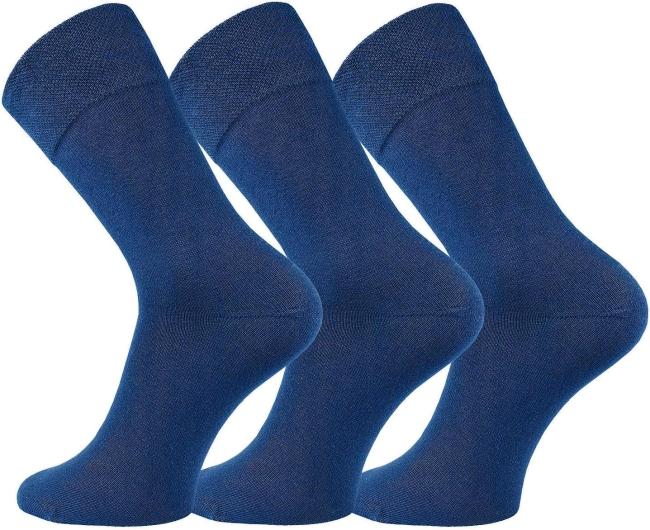 6 Paar TippTexx 24 Baumwoll-Socken mit breitem Komfort Piqué-Bund
